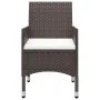 Juego de comedor de jardín de 5 piezas marrón de , Conjuntos de jardín - Ref: Foro24-3068746, Precio: 349,36 €, Descuento: %