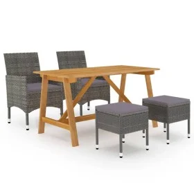 Gray 5-Piece Garden Dining Set by , Garden sets - Ref: Foro24-3068744, Price: 283,60 €, Discount: %