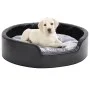 Plush and synthetic leather dog bed black gray 69x59x19 cm by , Beds for dogs - Ref: Foro24-171253, Price: 53,98 €, Discount: %