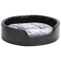 Hundebett aus Plüsch und Kunstleder, schwarzgrau, 69 x 59 x 19 cm von , Betten für Hunde - Ref: Foro24-171253, Preis: 53,77 €...