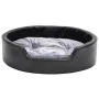 Plush and synthetic leather dog bed black gray 69x59x19 cm by , Beds for dogs - Ref: Foro24-171253, Price: 53,98 €, Discount: %