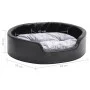 Plush and synthetic leather dog bed black gray 69x59x19 cm by , Beds for dogs - Ref: Foro24-171253, Price: 53,98 €, Discount: %