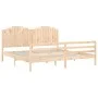 Estructura de cama con cabecero madera maciza 200x200 cm de , Camas y somieres - Ref: Foro24-3194201, Precio: 184,30 €, Descu...