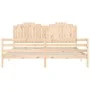 Estructura de cama con cabecero madera maciza 200x200 cm de , Camas y somieres - Ref: Foro24-3194201, Precio: 184,30 €, Descu...