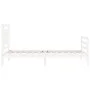 White solid wood bed frame with headboard 100x200 cm by , Beds and slatted bases - Ref: Foro24-3194042, Price: 127,87 €, Disc...