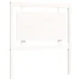 White solid wood bed frame with headboard 100x200 cm by , Beds and slatted bases - Ref: Foro24-3194042, Price: 127,87 €, Disc...