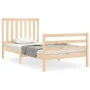 Bettgestell mit Massivholzkopfteil 100x200 cm von , Betten und Lattenroste - Ref: Foro24-3194236, Preis: 112,78 €, Rabatt: %