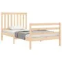 Bettgestell mit Massivholzkopfteil 100x200 cm von , Betten und Lattenroste - Ref: Foro24-3194236, Preis: 112,78 €, Rabatt: %