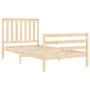 Bettgestell mit Massivholzkopfteil 100x200 cm von , Betten und Lattenroste - Ref: Foro24-3194236, Preis: 112,78 €, Rabatt: %
