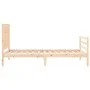 Bettgestell mit Massivholzkopfteil 100x200 cm von , Betten und Lattenroste - Ref: Foro24-3194236, Preis: 112,78 €, Rabatt: %