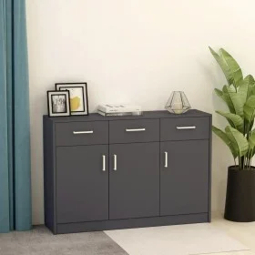 Gray plywood sideboard 110x30x75 cm by , Sideboards - Ref: Foro24-800704, Price: 123,24 €, Discount: %