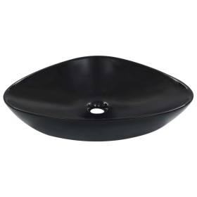 Lavabo 58,5x39x14 cm cerámica negro