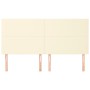 Cabeceros 4 unidades cuero sintético color crema 80x5x78/88cm