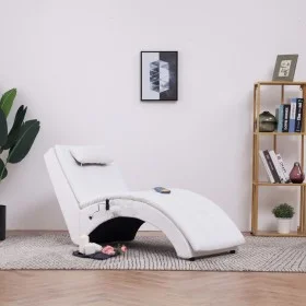 Massage couch with white synthetic leather pillow by , Daybeds - Ref: Foro24-281345, Price: 263,74 €, Discount: %