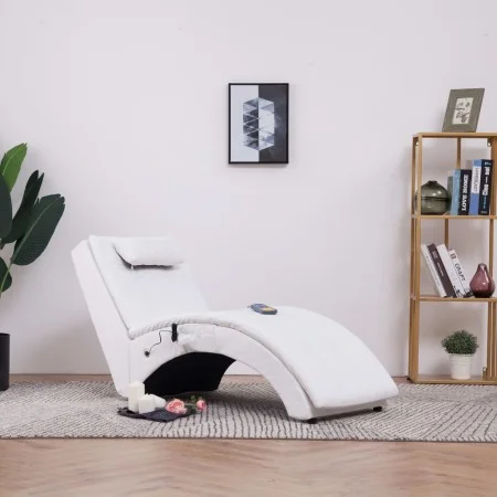 Massage couch with white synthetic leather pillow by , Daybeds - Ref: Foro24-281345, Price: 263,74 €, Discount: %