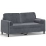 2-seater sofa with dark gray velvet cushions 140 cm by , Sofas - Ref: Foro24-3200882, Price: 199,35 €, Discount: %