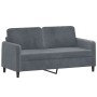Sofá de 2 plazas con cojines terciopelo gris oscuro 140 cm de , Sofás - Ref: Foro24-3200882, Precio: 199,35 €, Descuento: %