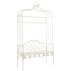 White aged metal garden bench 122 cm by vidaXL, garden benches - Ref: Foro24-45434, Price: 199,12 €, Discount: %