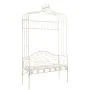 White aged metal garden bench 122 cm by vidaXL, garden benches - Ref: Foro24-45434, Price: 209,50 €, Discount: %