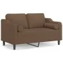 2-seater sofa with brown fabric cushions 120 cm by , Sofas - Ref: Foro24-3200840, Price: 217,62 €, Discount: %