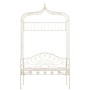 Banco de jardín metal blanco envejecido 122 cm de vidaXL, Bancos de jardín - Ref: Foro24-45434, Precio: 211,82 €, Descuento: %