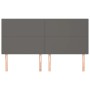 Cabeceros 4 unidades de cuero sintético gris 80x5x78/88 cm