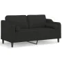 2-seater sofa with black fabric cushions 140 cm by , Sofas - Ref: Foro24-3200849, Price: 230,00 €, Discount: %
