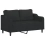 2-seater sofa with black fabric cushions 140 cm by , Sofas - Ref: Foro24-3200849, Price: 230,00 €, Discount: %