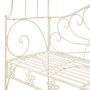 Banco de jardín metal blanco envejecido 122 cm de vidaXL, Bancos de jardín - Ref: Foro24-45434, Precio: 211,82 €, Descuento: %