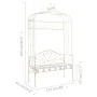 Banco de jardín metal blanco envejecido 122 cm de vidaXL, Bancos de jardín - Ref: Foro24-45434, Precio: 205,30 €, Descuento: %