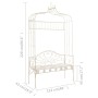 Banco de jardín metal blanco envejecido 122 cm de vidaXL, Bancos de jardín - Ref: Foro24-45434, Precio: 211,82 €, Descuento: %