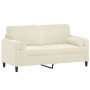 2-seater sofa with cream velvet cushions 140 cm by , Sofas - Ref: Foro24-3200889, Price: 268,22 €, Discount: %