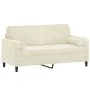 2-Sitzer-Sofa mit cremefarbenen Samtkissen, 140 cm von , Sofas - Ref: Foro24-3200889, Preis: 263,14 €, Rabatt: %