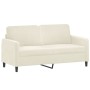 2-seater sofa with cream velvet cushions 140 cm by , Sofas - Ref: Foro24-3200889, Price: 268,22 €, Discount: %