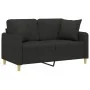 2-seater sofa with black fabric cushions 120 cm by , Sofas - Ref: Foro24-3200905, Price: 243,75 €, Discount: %