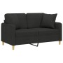 2-Sitzer-Sofa mit schwarzen Stoffkissen 120 cm von , Sofas - Ref: Foro24-3200905, Preis: 248,17 €, Rabatt: %