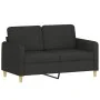2-seater sofa with black fabric cushions 120 cm by , Sofas - Ref: Foro24-3200905, Price: 243,75 €, Discount: %