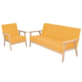 Yellow 2-Piece Fabric Sofa Set by , Sofas - Ref: Foro24-274917, Price: 383,03 €, Discount: %