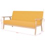 Yellow 2-Piece Fabric Sofa Set by , Sofas - Ref: Foro24-274917, Price: 388,72 €, Discount: %