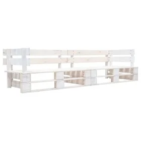 2-Sitzer-Gartensofa aus weißen Holzpaletten von , Gartenbänke - Ref: Foro24-277383, Preis: 143,03 €, Rabatt: %