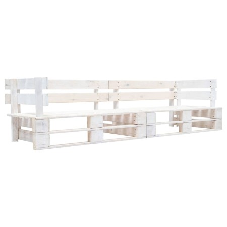 2-Sitzer-Gartensofa aus weißen Holzpaletten von , Gartenbänke - Ref: Foro24-277383, Preis: 163,16 €, Rabatt: %