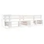 2-seater white wooden pallet garden sofa by , garden benches - Ref: Foro24-277383, Price: 148,33 €, Discount: %