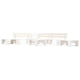 Set de muebles de jardín de palets 6 piezas madera blanco de , Conjuntos de jardín - Ref: Foro24-277395, Precio: 371,25 €, De...