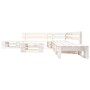 Set de muebles de jardín de palets 6 piezas madera blanco de , Conjuntos de jardín - Ref: Foro24-277395, Precio: 392,50 €