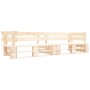 2-piece garden pallet sofas with red pine wood cushions by , Outdoor sofas - Ref: Foro24-277485, Price: 259,13 €, Discount: %