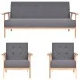 Juego de sofás de 3 piezas tela gris oscuro de , Sofás - Ref: Foro24-279145, Precio: 626,85 €, Descuento: %