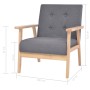 3-Piece Sofa Set Dark Gray Fabric by , Sofas - Ref: Foro24-279145, Price: 638,86 €, Discount: %