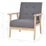 3-Piece Sofa Set Dark Gray Fabric by , Sofas - Ref: Foro24-279145, Price: 626,94 €, Discount: %