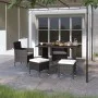 Garden chair and stool set 4 pieces black PE rattan by , Garden chairs - Ref: Foro24-310610, Price: 192,78 €, Discount: %