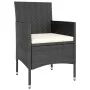 Garden chair and stool set 4 pieces black PE rattan by , Garden chairs - Ref: Foro24-310610, Price: 192,78 €, Discount: %